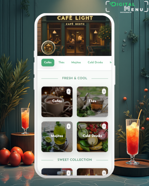 Background - Menu Digital Café Light